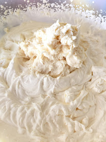 Whipping Cream all fluffed up for Grape Salad