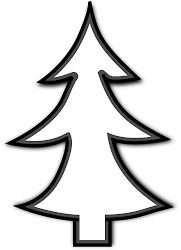 christmas tree clip templates outline clipart panda