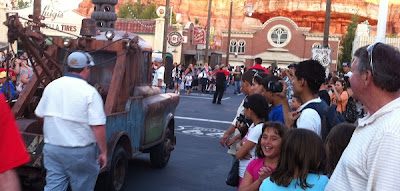 Mater drives through Radiator Springs in Cars Land