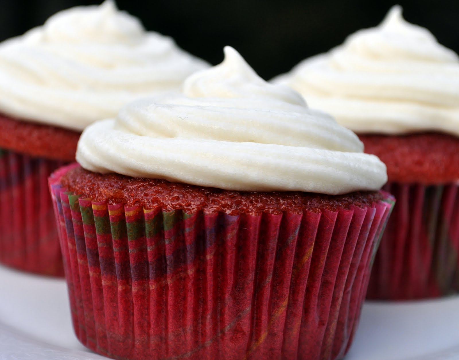 Our Italian Kitchen Stuffed Red Velvet Cupcakes with Cream Cheese Frosting