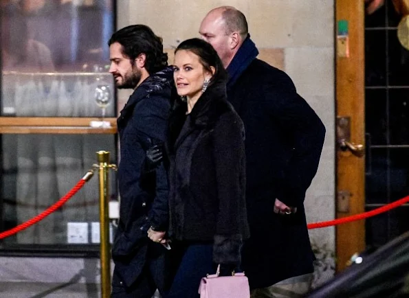 Princess Sofia wore Morris Ophelia faux fur jacket and Valentino bags
