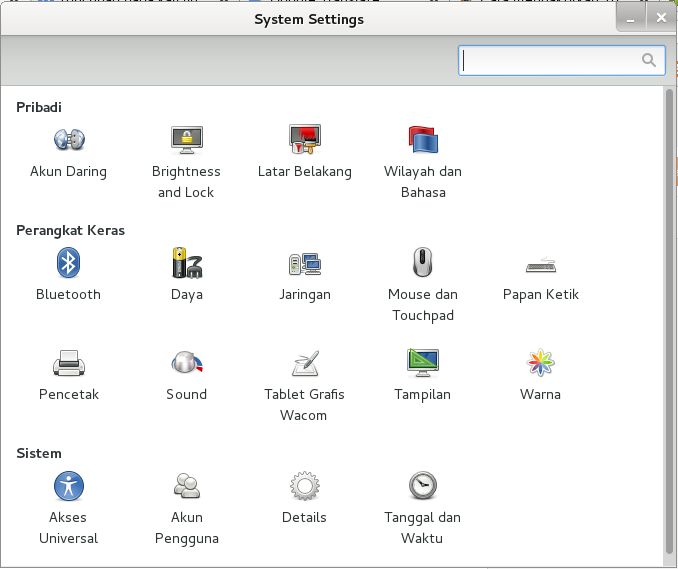 Scrolling Pada Kali Linux tidak berfungsi Lang Surya
