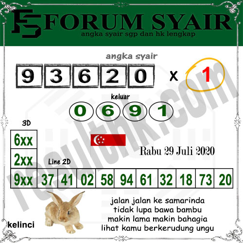 29 Syair bd hari ini 29 juli 2020