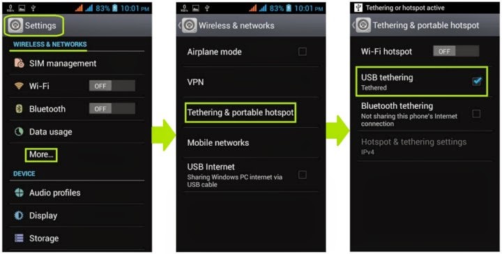 Бесплатный интернет на андроид подключить. Android Studio connect via USB.