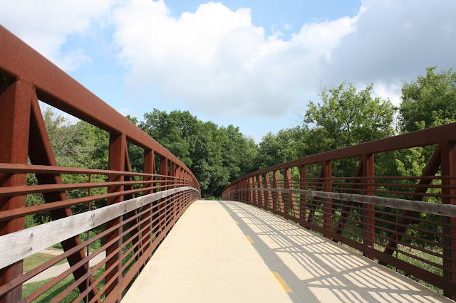 Bike bridge at Knoch Knolls Nature Center and preserve