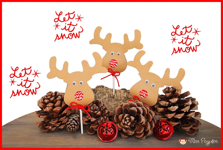 diy christmas rudolph navidad manualidades lollipop