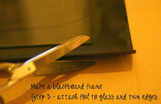 Step 3 attach to glass and trim edges