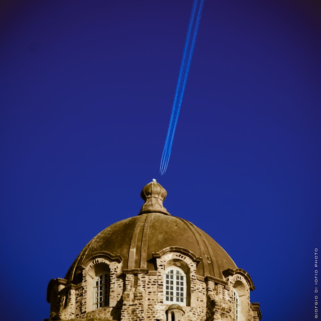 Castello Aragonese, Foto Ischia, Canon EF 70-220 f4 IS, Cattedrale dell'Assunta, stripes, strisce nel cielo, NASA, 
