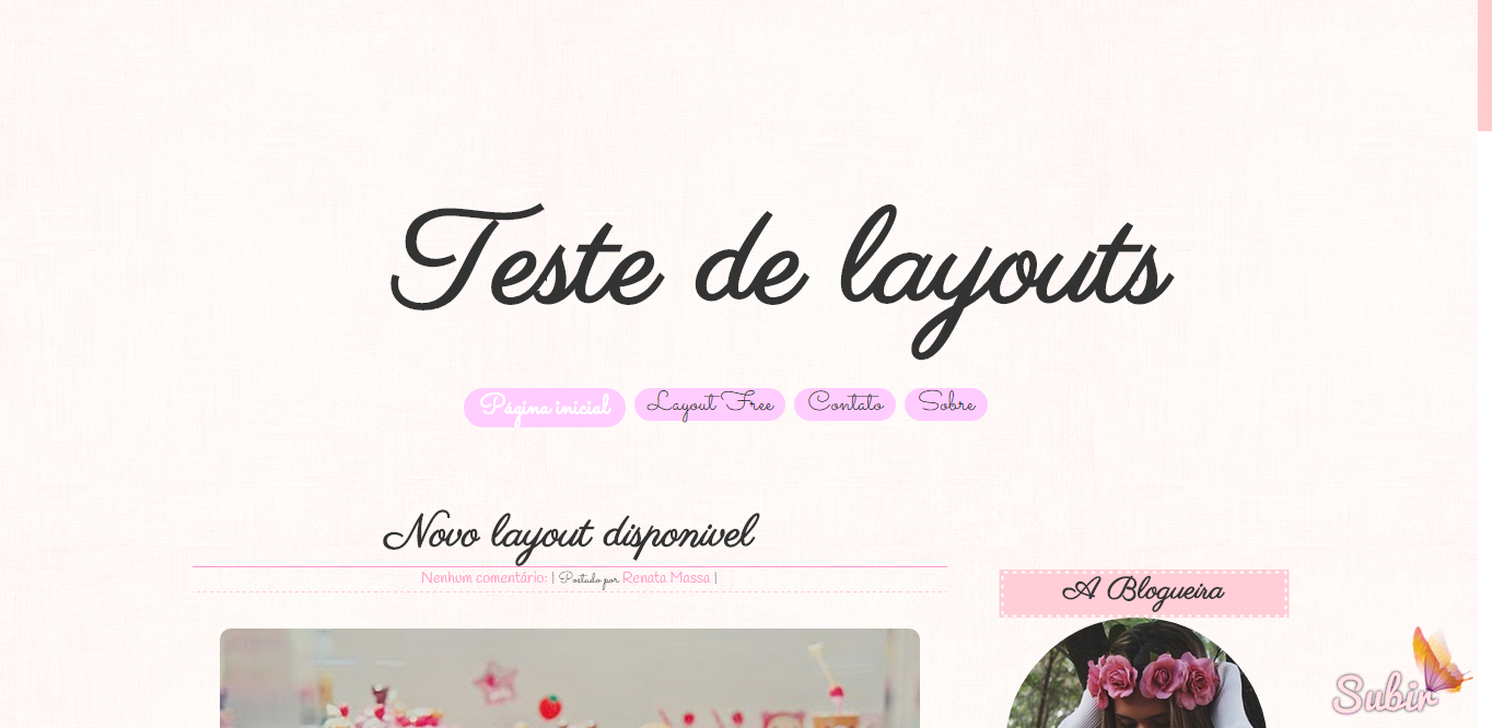 Layouts Free para seu blog Layout Free rosa
