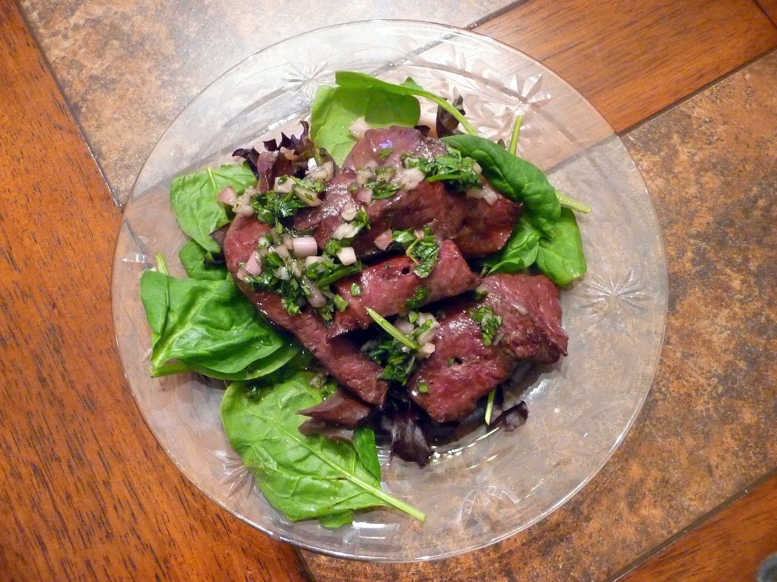 Chef Bolek Grilled Beef Heart with Herbed Viniagrette