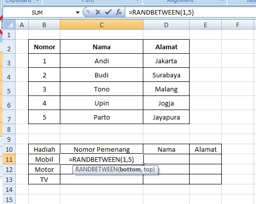 Cara Menggunakan Excel Untuk Undian Cara Mudah Dilakuin