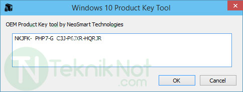BIOS’a Gömülü Windows Ürün Anahtarını Bulma