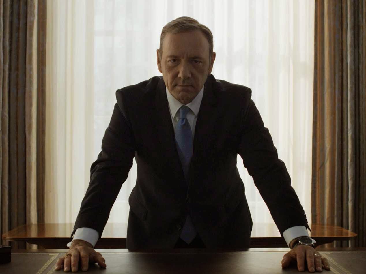 Kevin Spacey staring at you in House of Cards