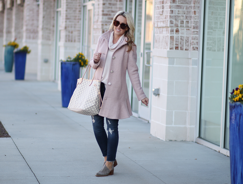 Two Peas in a Blog Pink Peplum Winter Coat