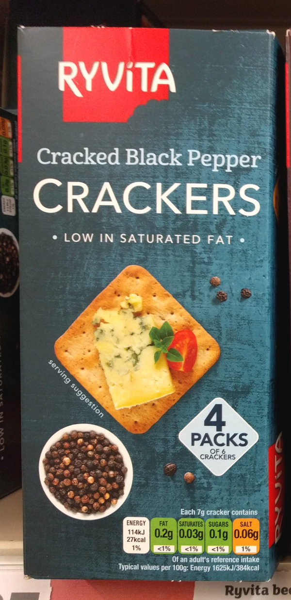 Ryvita Crackers Cracked Black Pepper