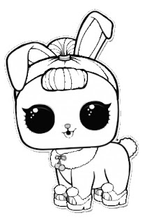 Animal pictures black and white for coloring - Gambar mewarnai LOL Surprise Pets (3)