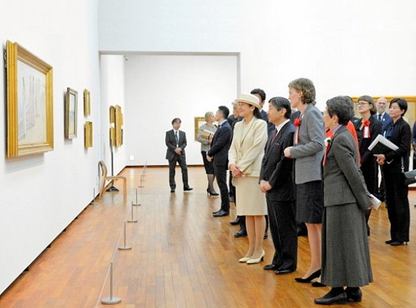 Crown Prince Naruhito and Crown Princess Masako visited Skagen: An Artists' Colony in Denmark exhibition in Tokyo