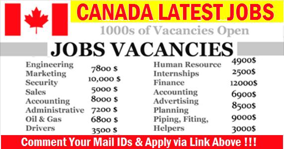 Latest Jobs In Canada Apply Now Agv Work Visa Gulf Vacancy
