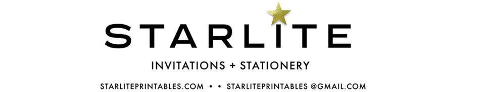 Starlite Printables Invitations + Stationery