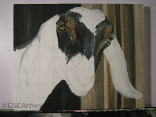 james labrie nubian goat acrylic painting