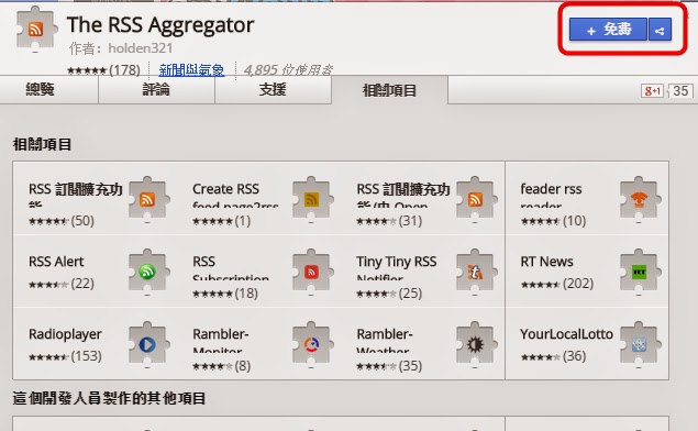 Chrome外掛，RSS閱讀、訂閱、通知、管理一次滿足，The RSS Aggregator！(擴充功能)