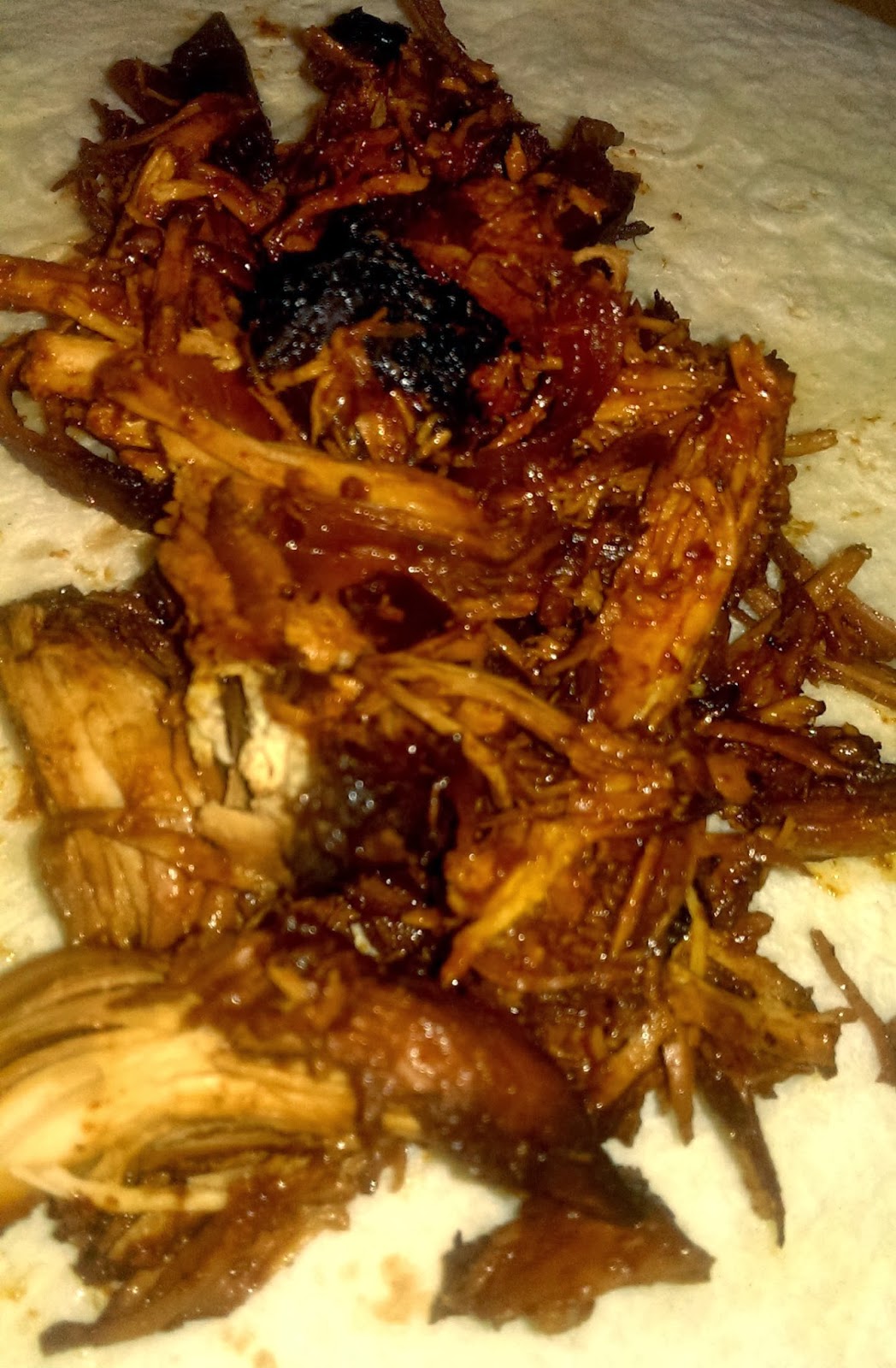 Recipe Slow Cooker Sticky BBQ pulled Chicken Sugar Pink Food