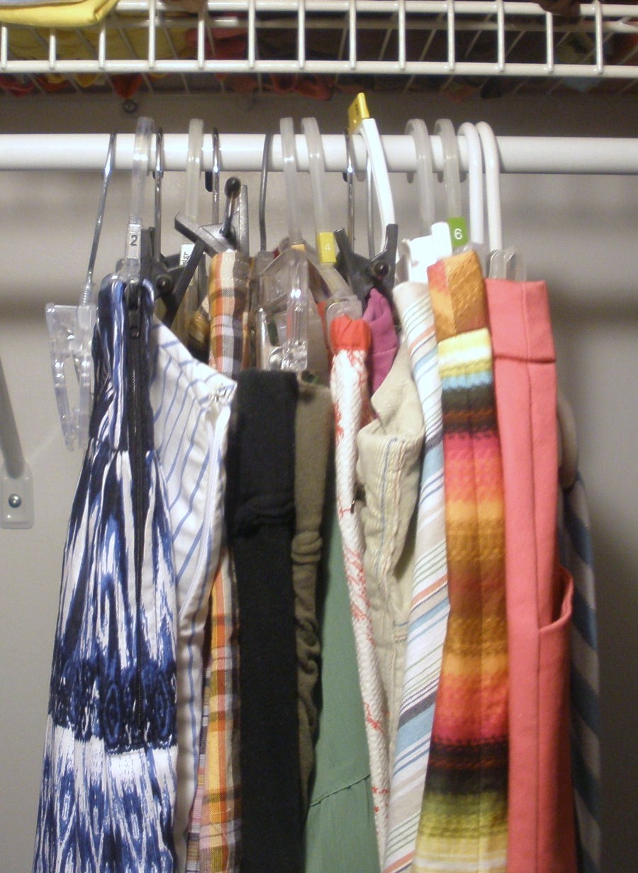 handmade by stacy vaughn: closet organization project: skirt hanger