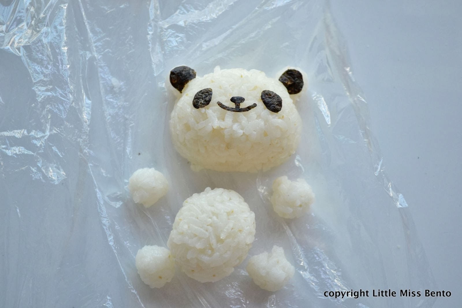 Tutorial for Panda Onigiri Set for Bento - Little Miss Bento