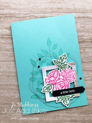 Jo's Stamping Spot - Just Add Ink Challenge #411 using Petal Palette Stamp Set and Petals & More Framelits by Stampin' Up!