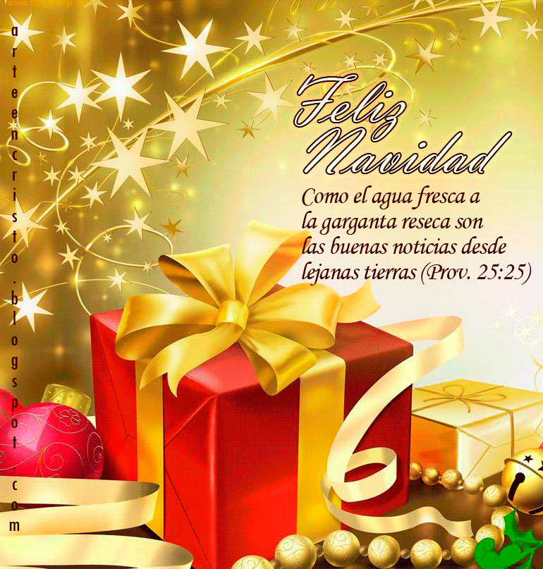 Postales Cristianas Arte en Cristo... Feliz Navidad. Proverbios 2525