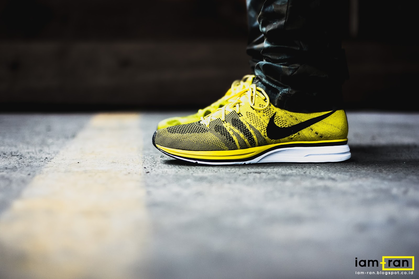 flyknit trainer on feet