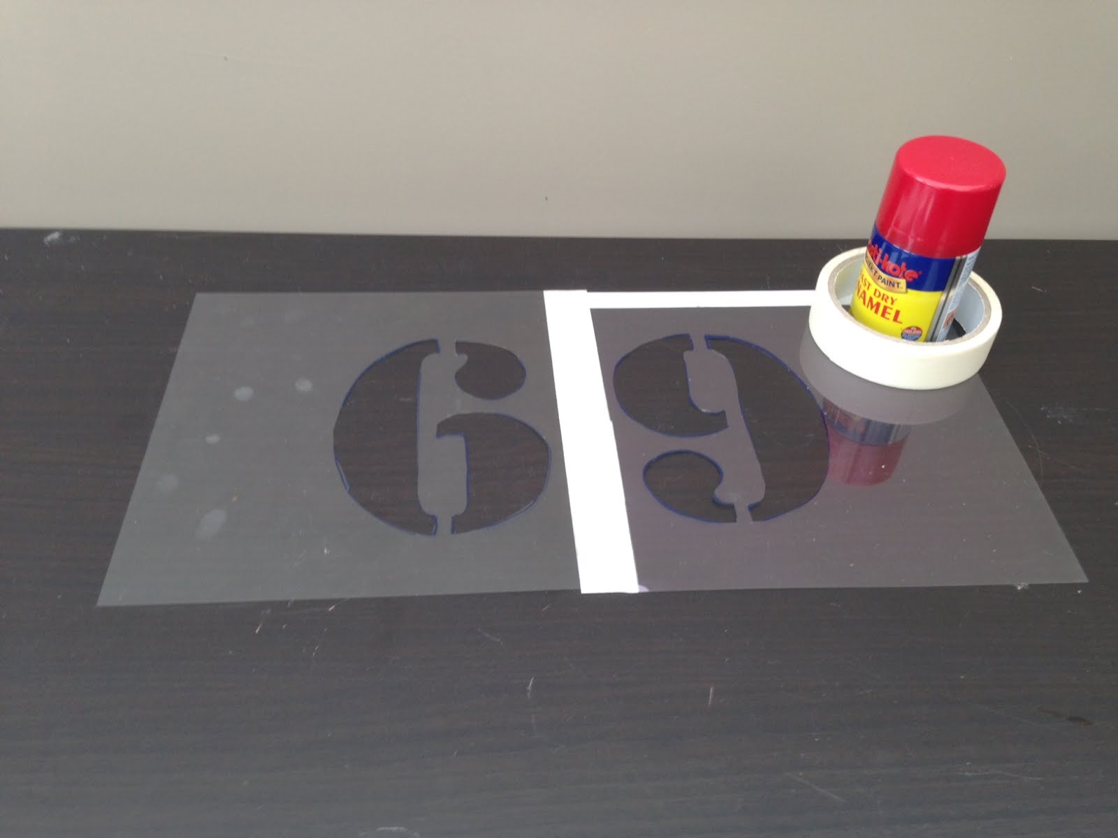 Abi Makes (Made by Abi) House number spray paint stencil