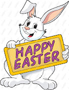 Estaremos de vacaciones hasta el lunes 1 de abril. happy easter bunny clip art