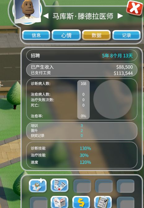 雙點醫院 (Two Point Hospital) 經濟、雇員與人物特性解讀