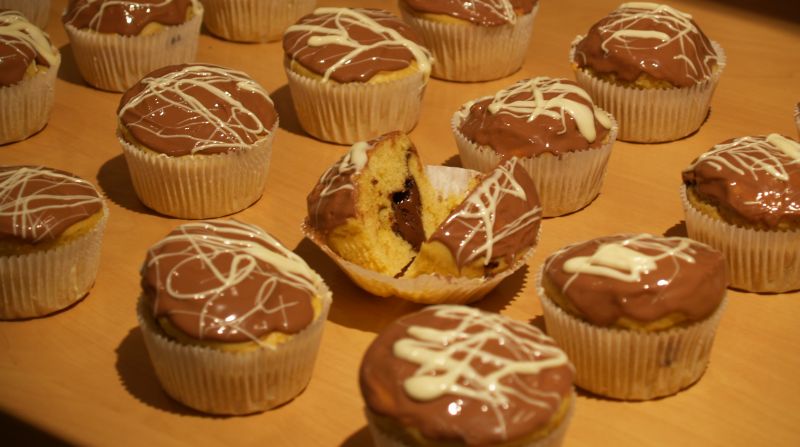 sei kreativ Vanille Muffins mit Nutellakern
