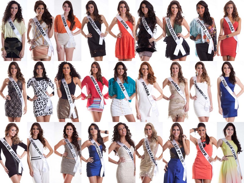 As 27 candidatas do Miss Brasil 2012