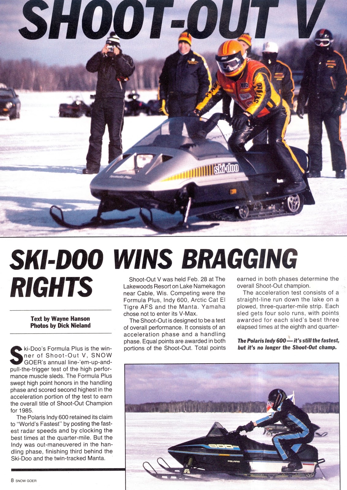 CLASSIC SNOWMOBILES OF THE 1984 - FORMULA PLUS WINS SHOOT-OUT