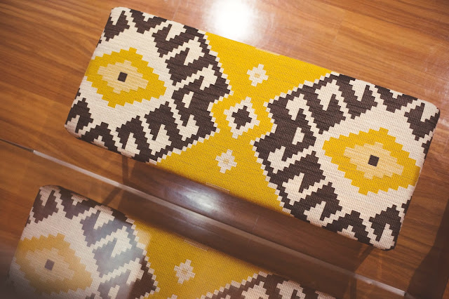 in love with this ethnic fabric bench by Inês Pereira