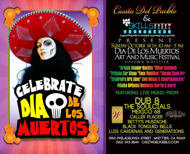 JAVZILLA Dia de Los Muertos events Whittier, Los Angeles & EL Monte