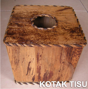 Gambar Tempat Tisu Dari Pelepah Pisang Sederet Tempat