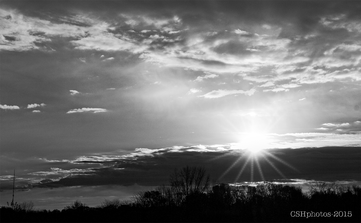 Porsches, Corvettes, Music and Photography: Black and White Morning Sky