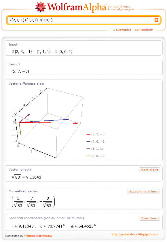Como Trabajar con Vectores en WolframAlpha Wolfram Alpha en Español