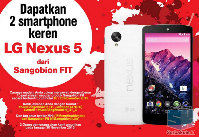 Kuis Sangobion Fit Berhadiah 2 LG Nexus 5