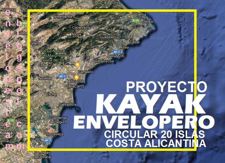 PROYECTO KAYAK 🚣‍♂ ENVELOPERO CIRCULAR 20 ISLAS COSTA ALICANTINA