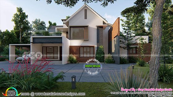 3600 sq-ft 5 bedroom modern sloped roof home 3600 sq-ft 5 bedroom modern sloped roof home
