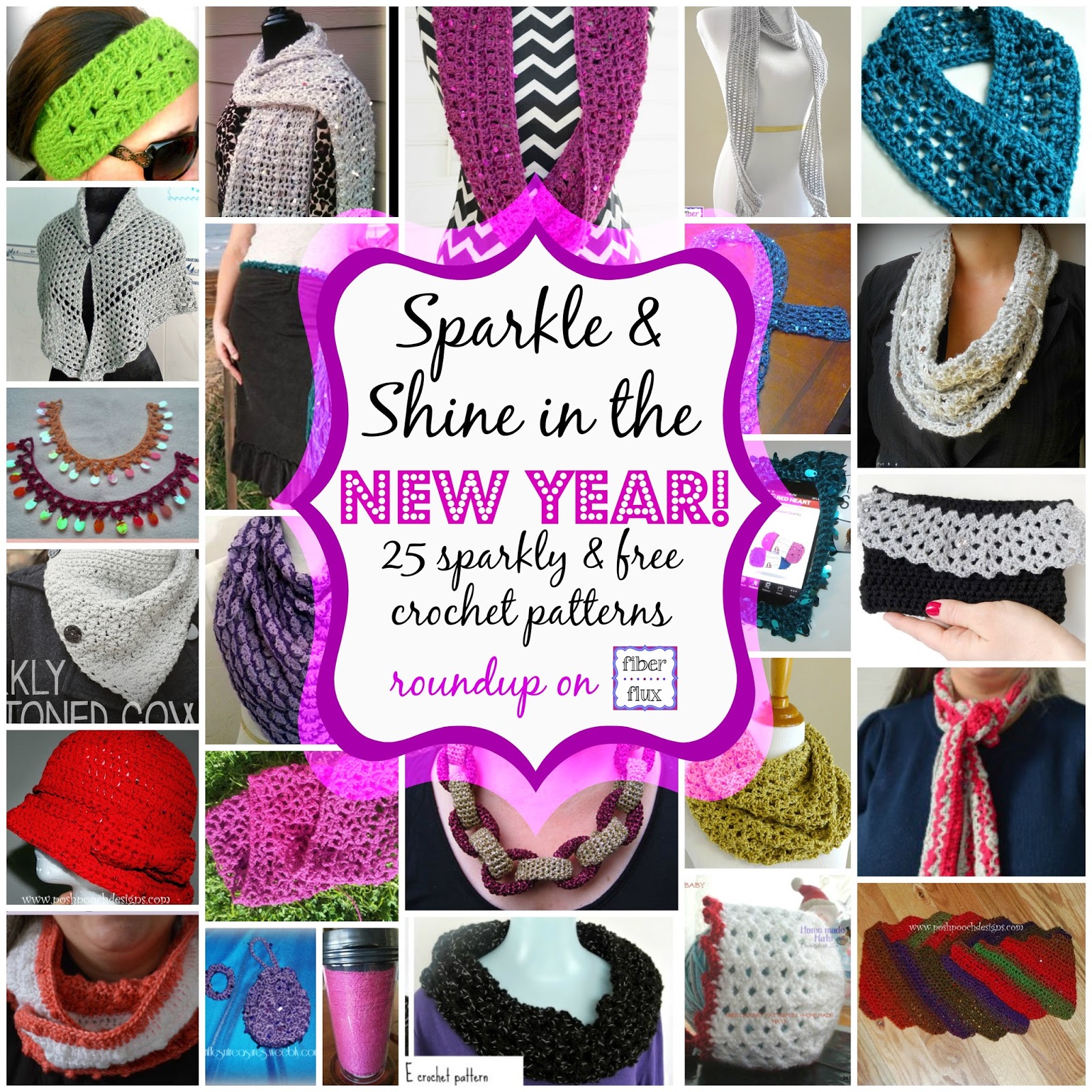 Fiber Flux Sparkle and Shine in the New Year! 25 Free Crochet Patterns