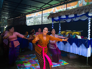 Rejang Renteng Dance Performed By The Mothers In The Balinese Wedding Ceremony, Patemon Village, Buleleng Regency, Bali, Indonesia