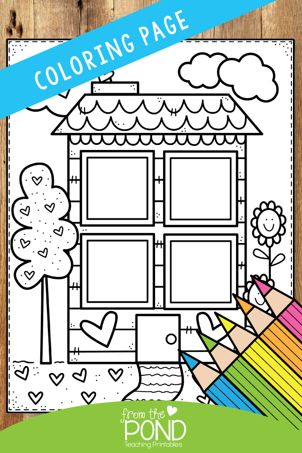 Childlike drawing house family hi-res stock photography and images - Alamy