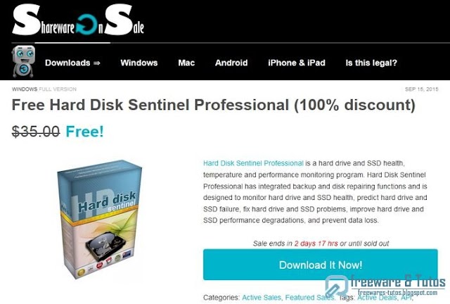 Offre promotionnelle : Hard Disk Sentinel Professional une nouvelle fois gratuit !