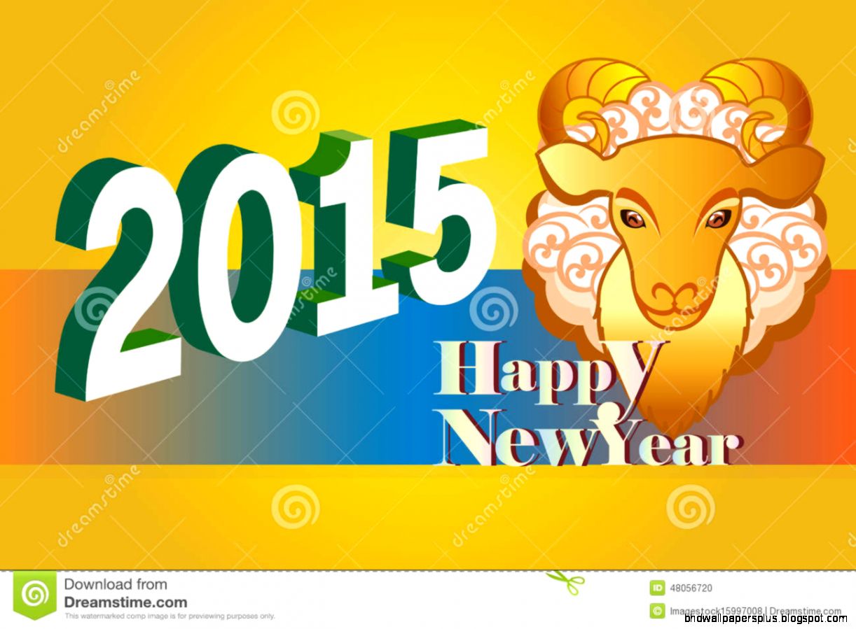 2015 Korean Happy New Year Background With Animal Sysmbol   Eps10